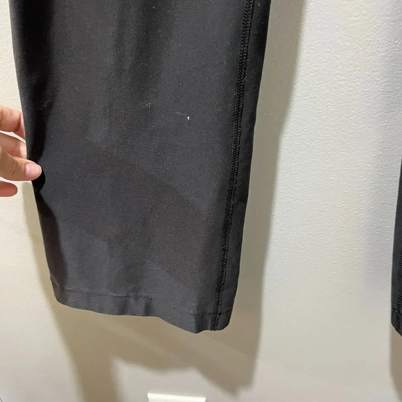 Nike Womens Dri Fit High Rise Long Leggings Black M Wide Leg Athletic Yoga - Picture 7 of 8